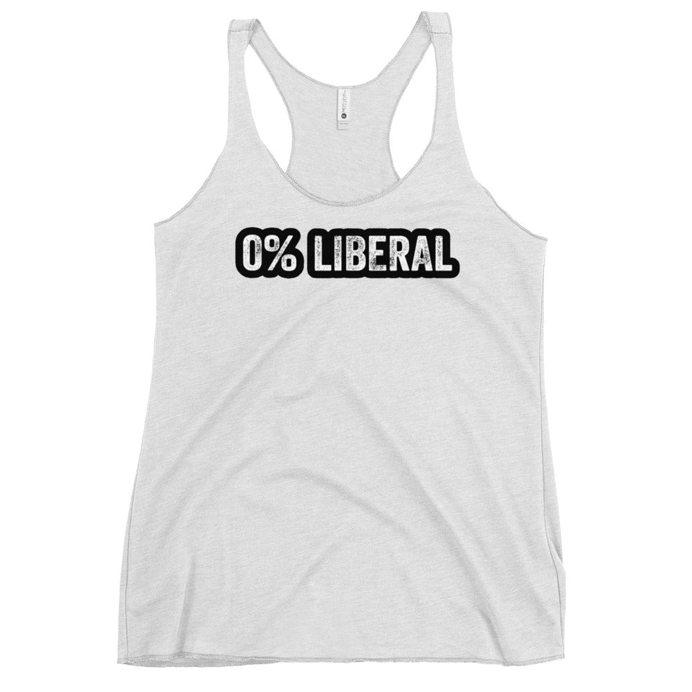 0% Liberal Women's Racerback Tank