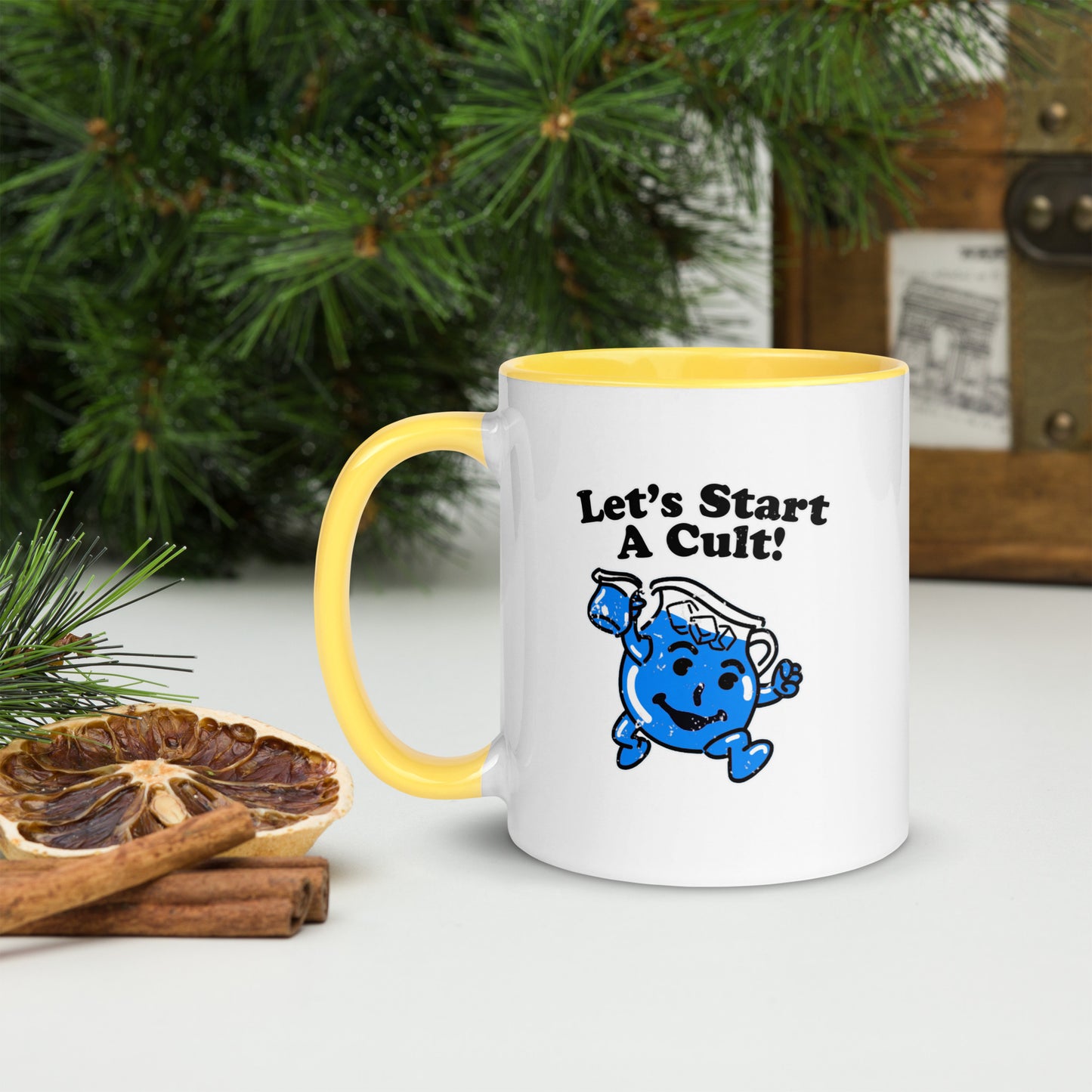 Let's Start a Cult Mug with Color Inside