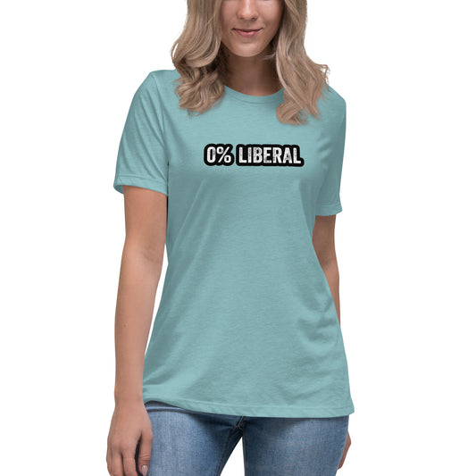 0% Liberal Women's Relaxed T-Shirt