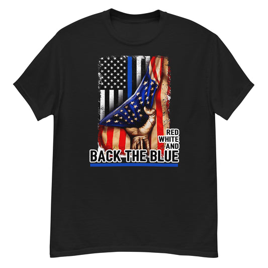 Red White And Back The Blue Men's classic tee