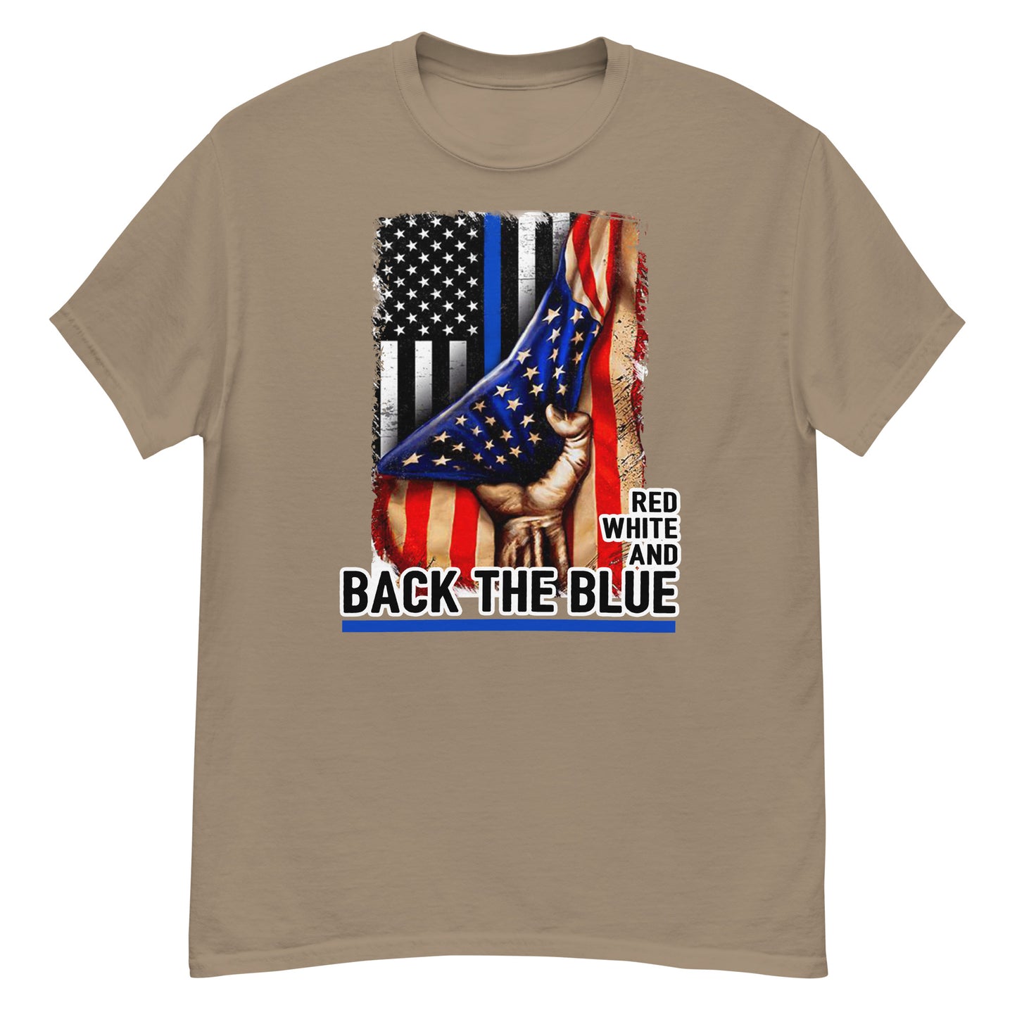 Red White And Back The Blue Men's classic tee