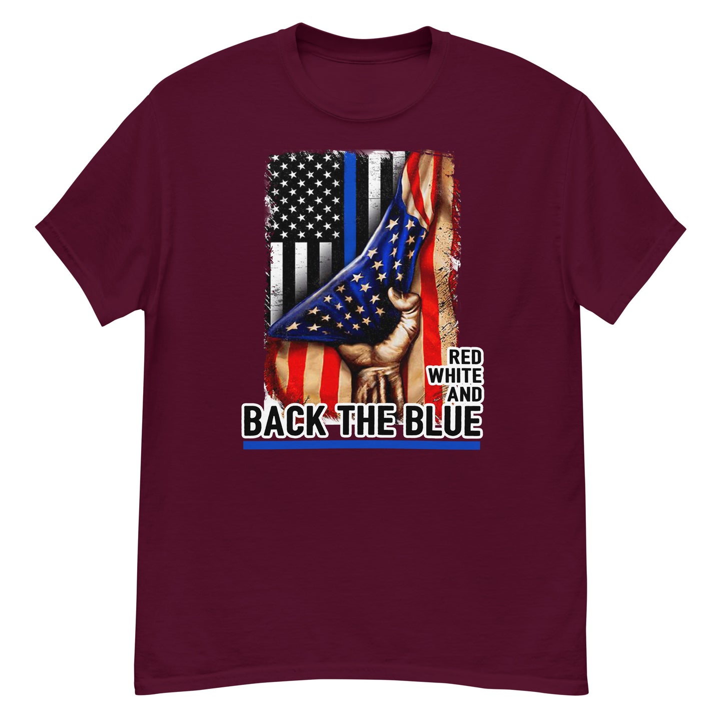 Red White And Back The Blue Men's classic tee