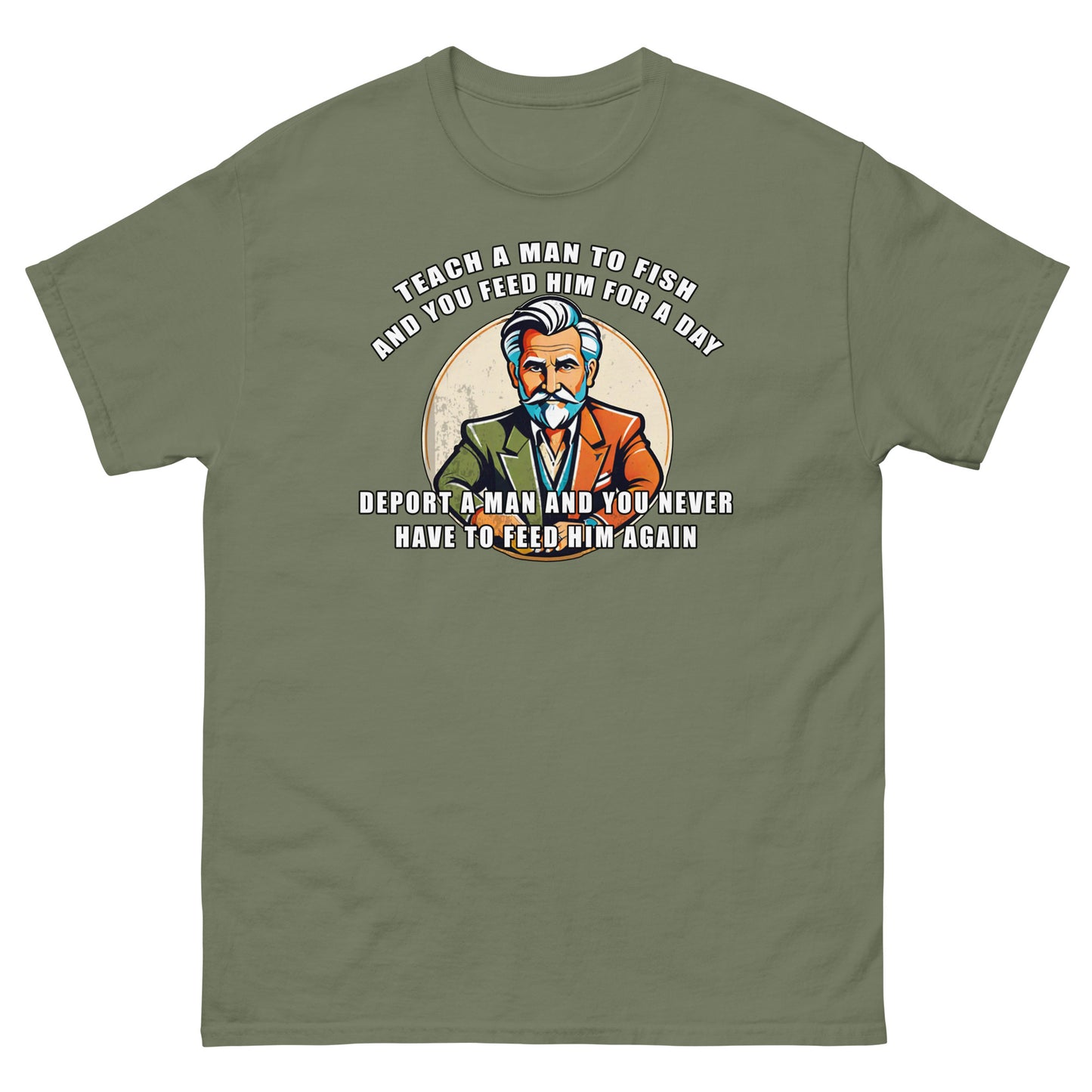 TEACH A MAN TO FISH Men's classic tee