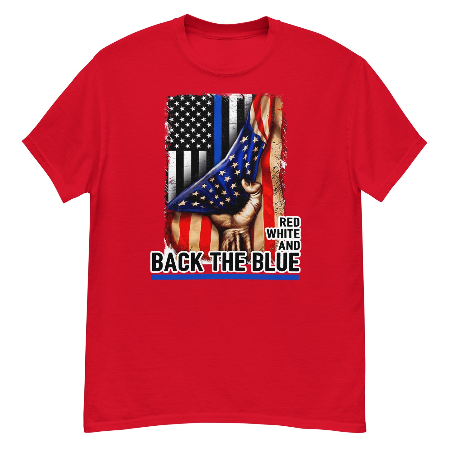 Red White And Back The Blue Men's classic tee