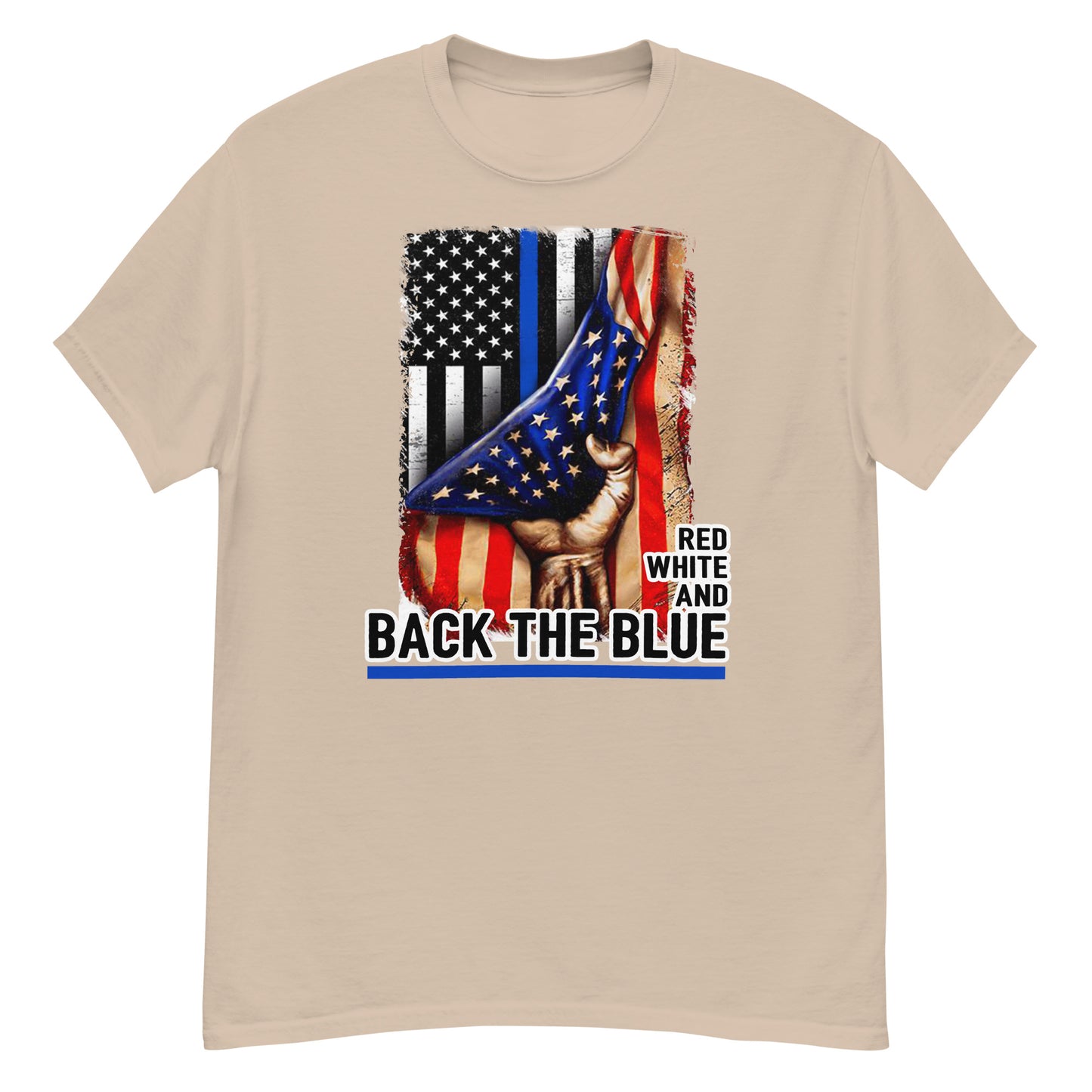 Red White And Back The Blue Men's classic tee