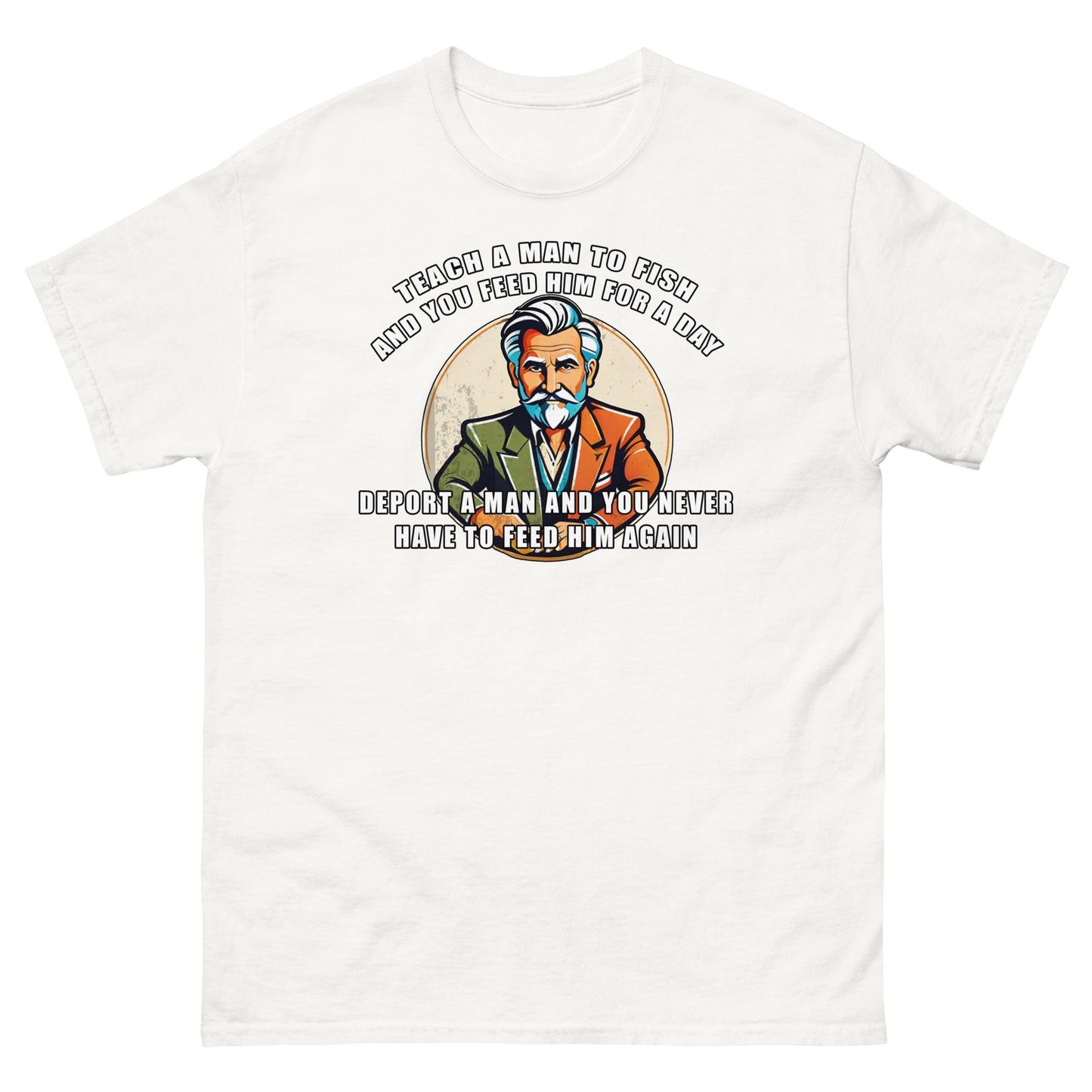 TEACH A MAN TO FISH Men's classic tee