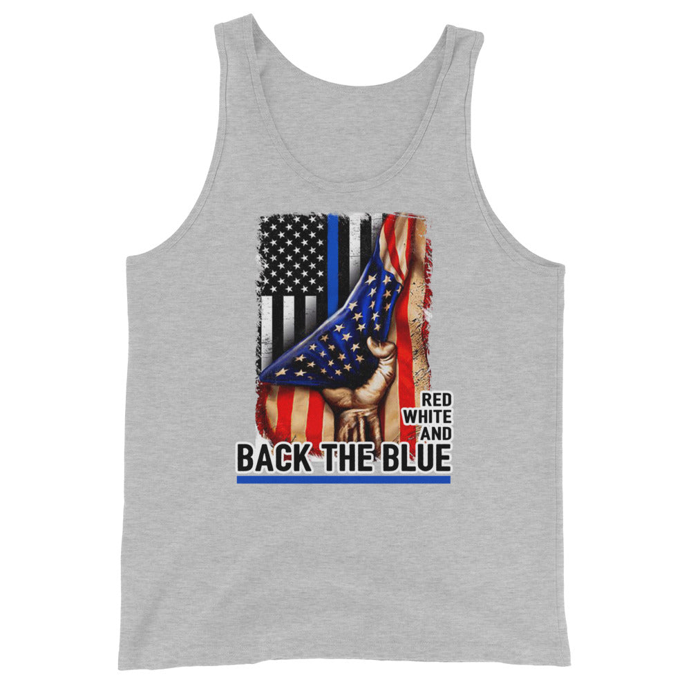 Red White and Back The Blue Unisex Tank Top