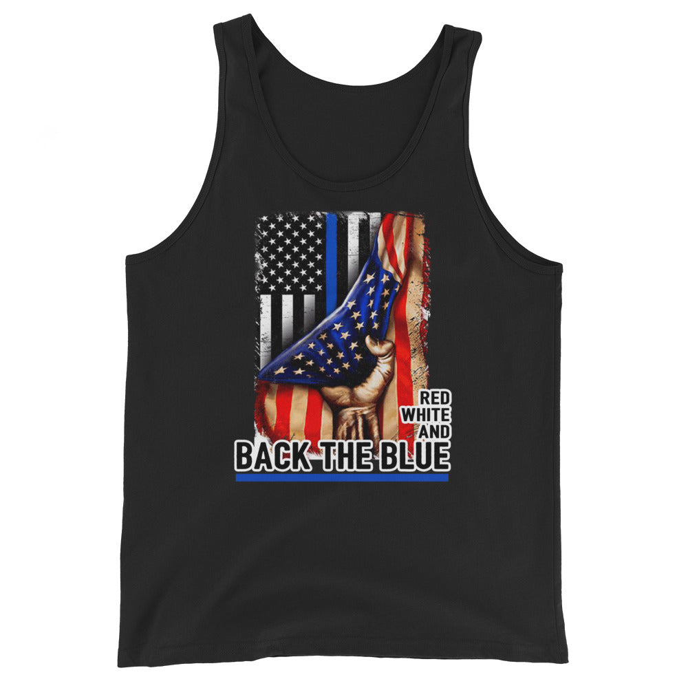 Red White and Back The Blue Unisex Tank Top