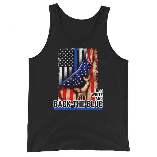 Red White and Back The Blue Unisex Tank Top