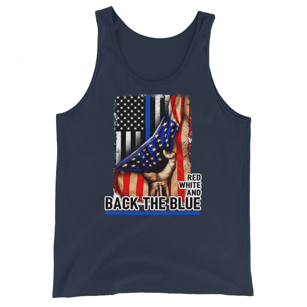 Red White and Back The Blue Unisex Tank Top