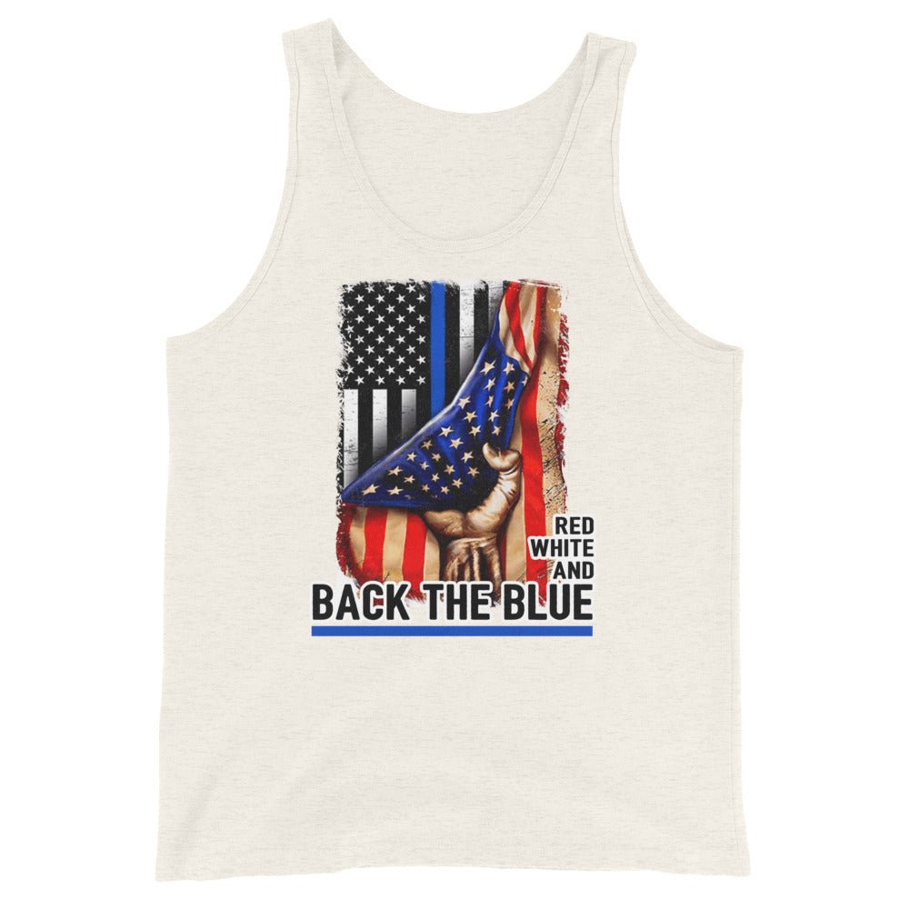 Red White and Back The Blue Unisex Tank Top