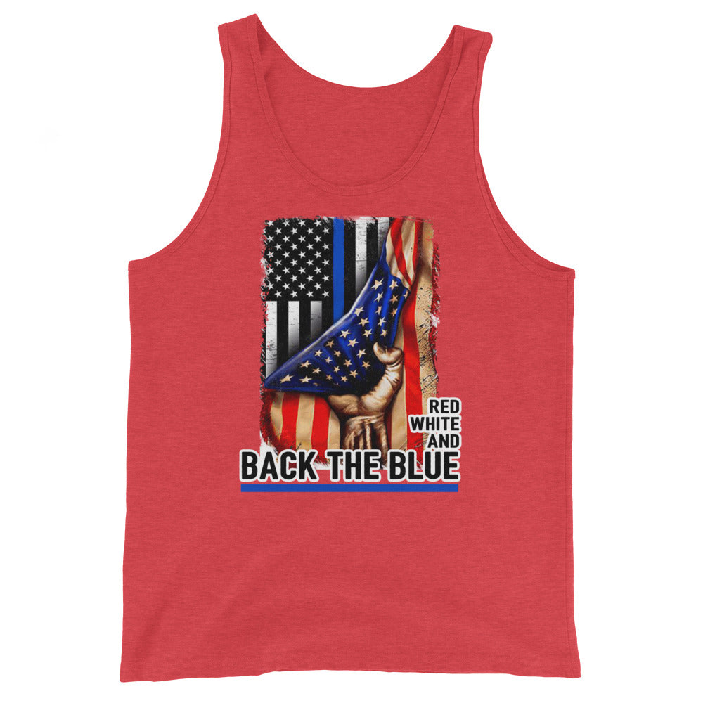 Red White and Back The Blue Unisex Tank Top