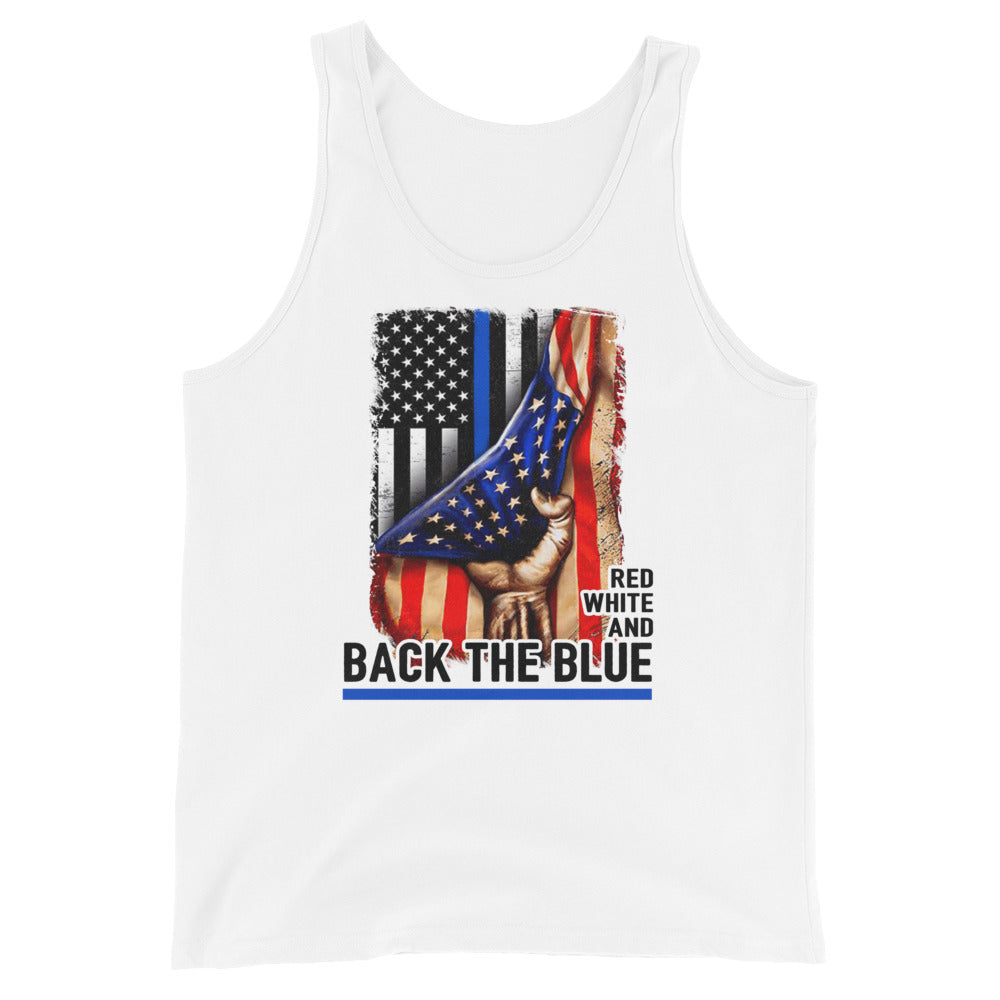 Red White and Back The Blue Unisex Tank Top