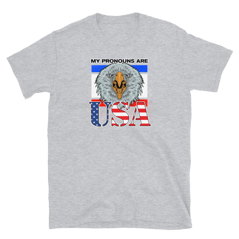 My Pronouns Are U.S.A. Short-Sleeve Unisex T-Shirt