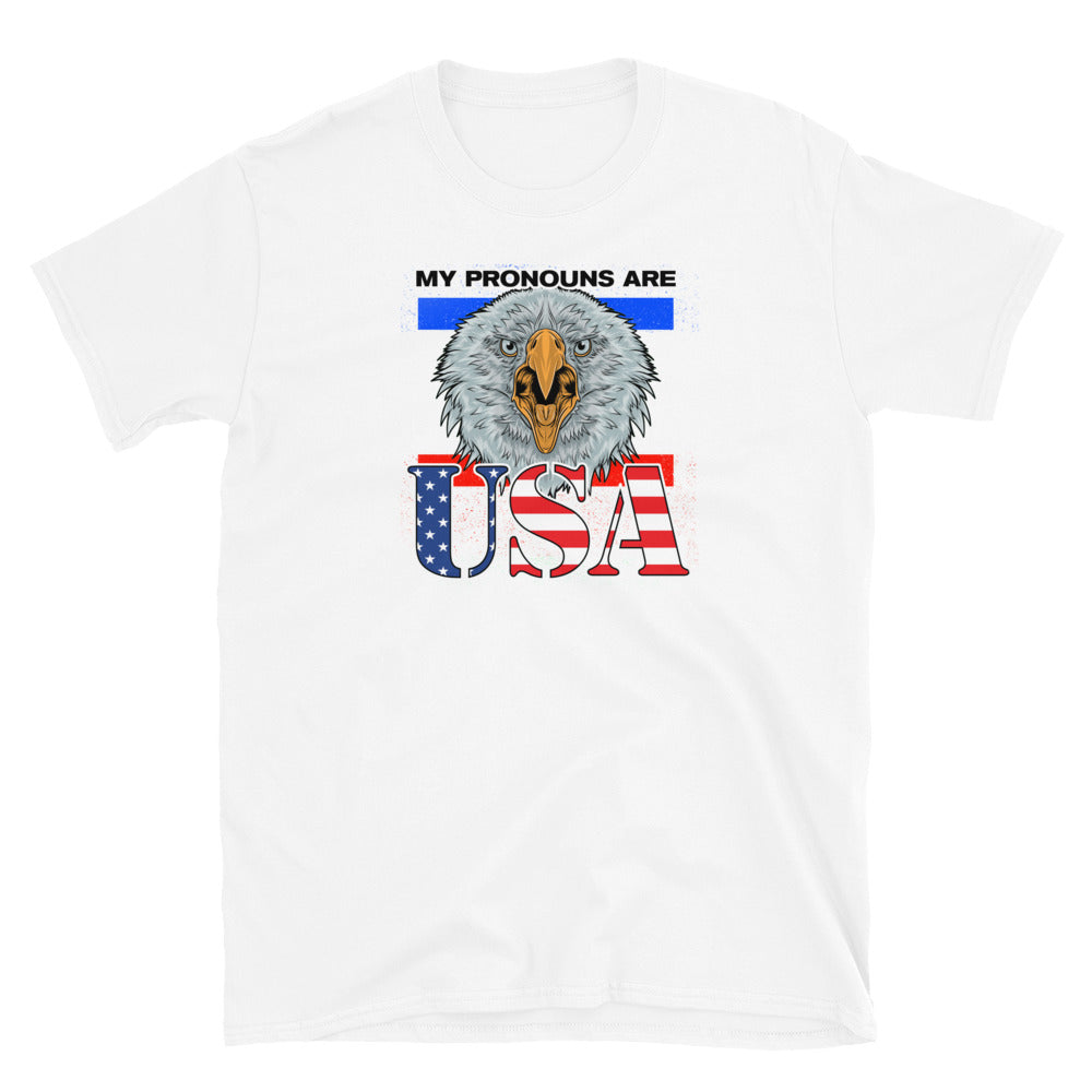 My Pronouns Are U.S.A. Short-Sleeve Unisex T-Shirt