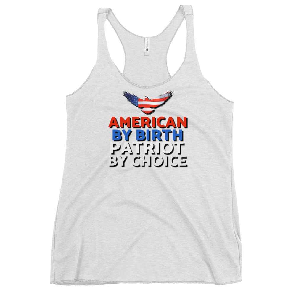 American By Birth Women's Racerback Tank