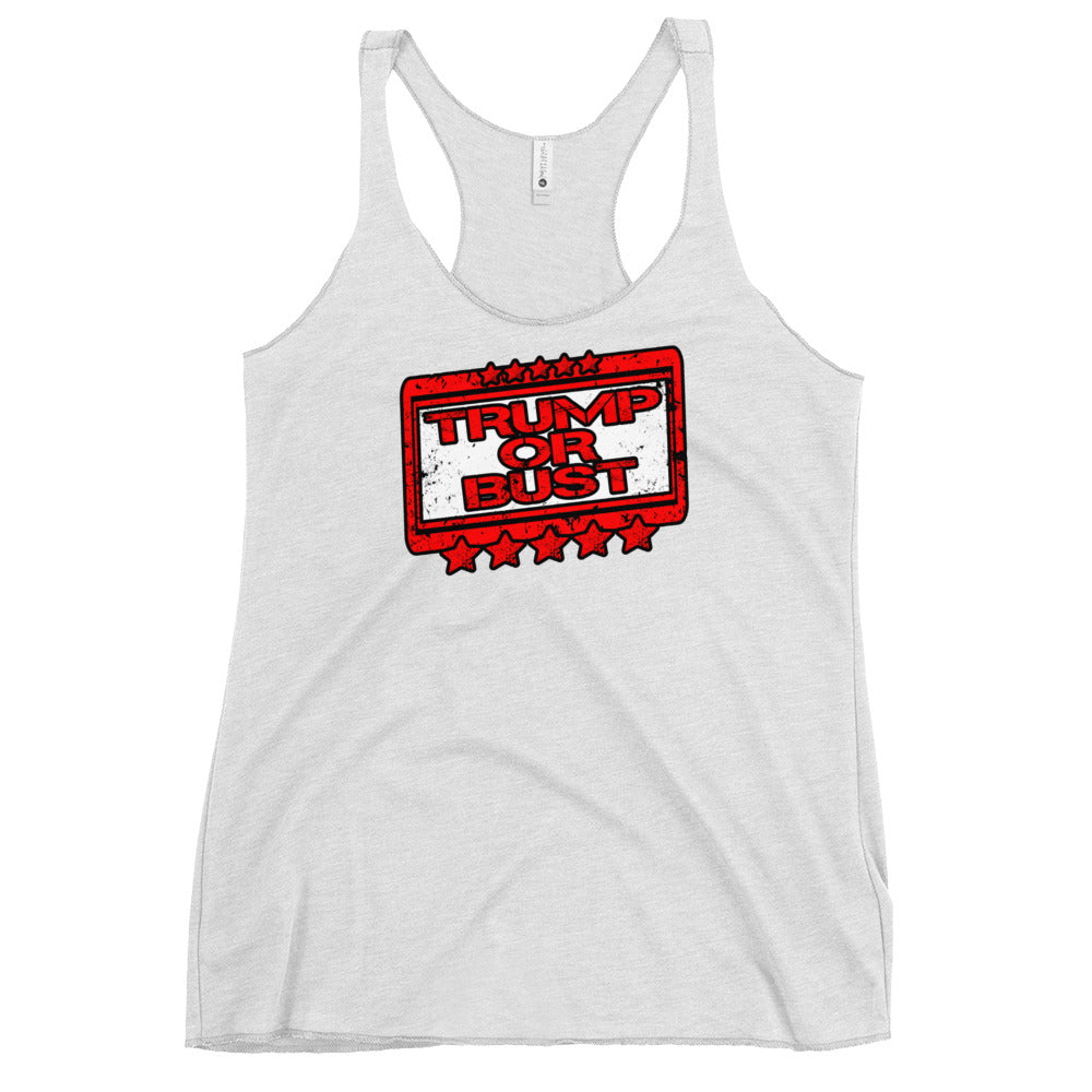 Trump or Bust Women's Racerback Tank