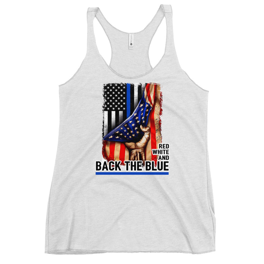 Red White and Back The Blue Women's Racerback Tank