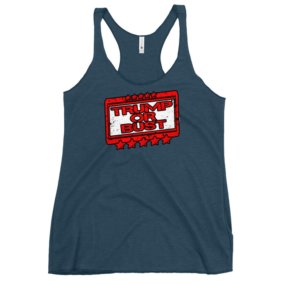 Trump or Bust Women's Racerback Tank