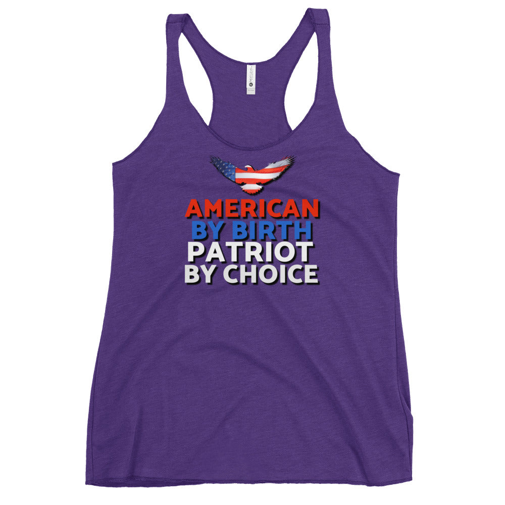 American By Birth Women's Racerback Tank