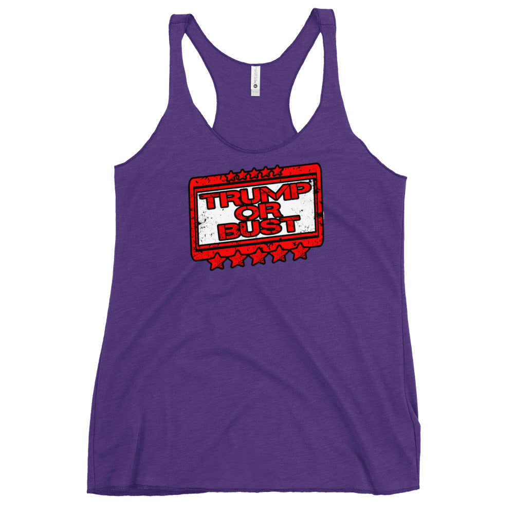 Trump or Bust Women's Racerback Tank