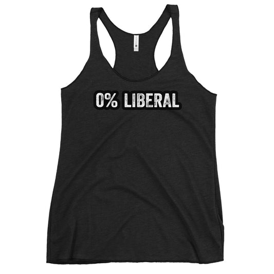 0% Liberal Women's Racerback Tank