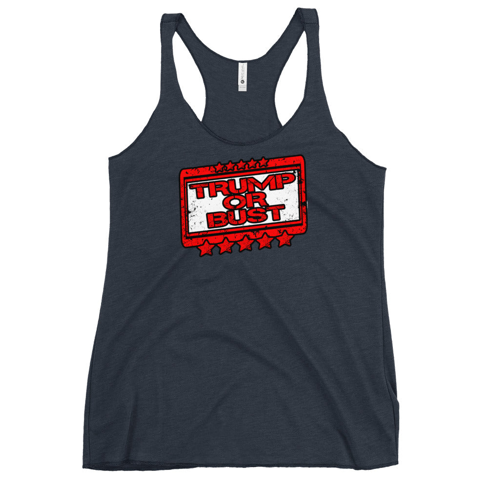 Trump or Bust Women's Racerback Tank