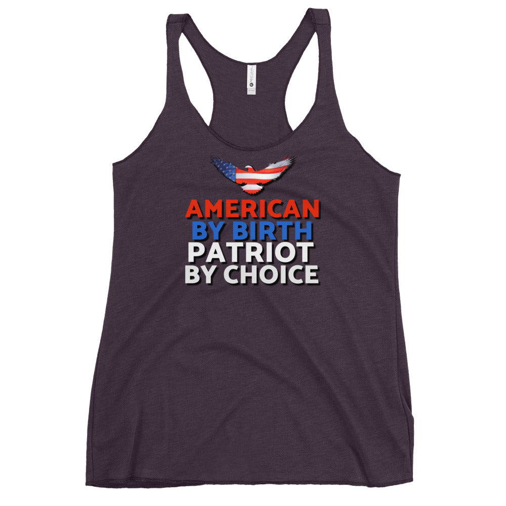 American By Birth Women's Racerback Tank