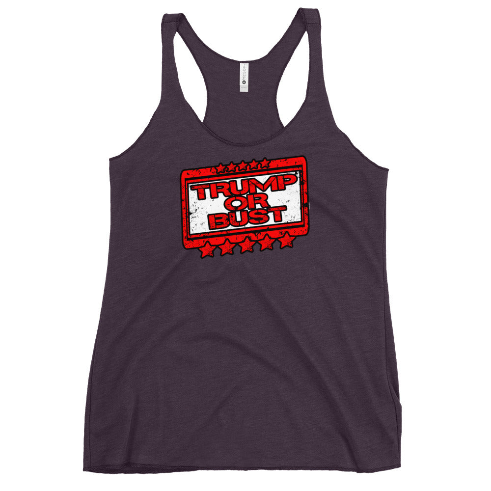 Trump or Bust Women's Racerback Tank