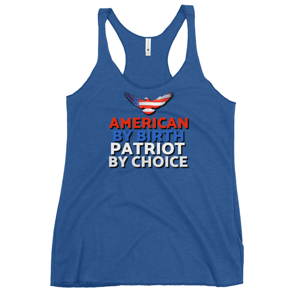 American By Birth Women's Racerback Tank