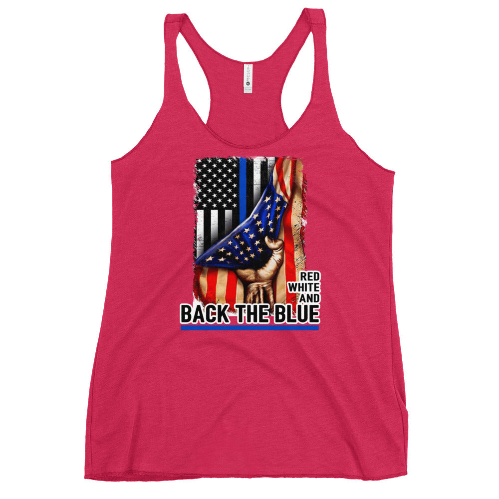 Red White and Back The Blue Women's Racerback Tank