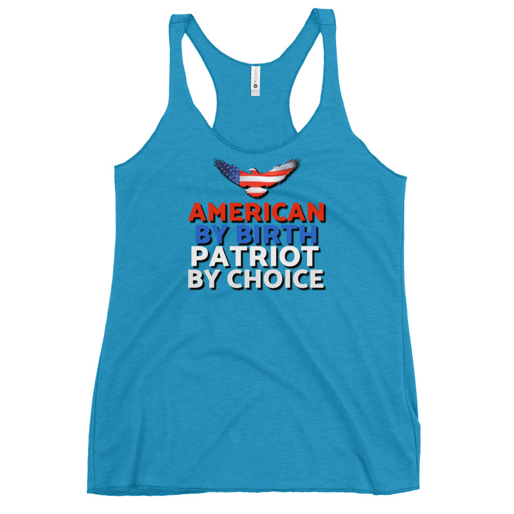 American By Birth Women's Racerback Tank