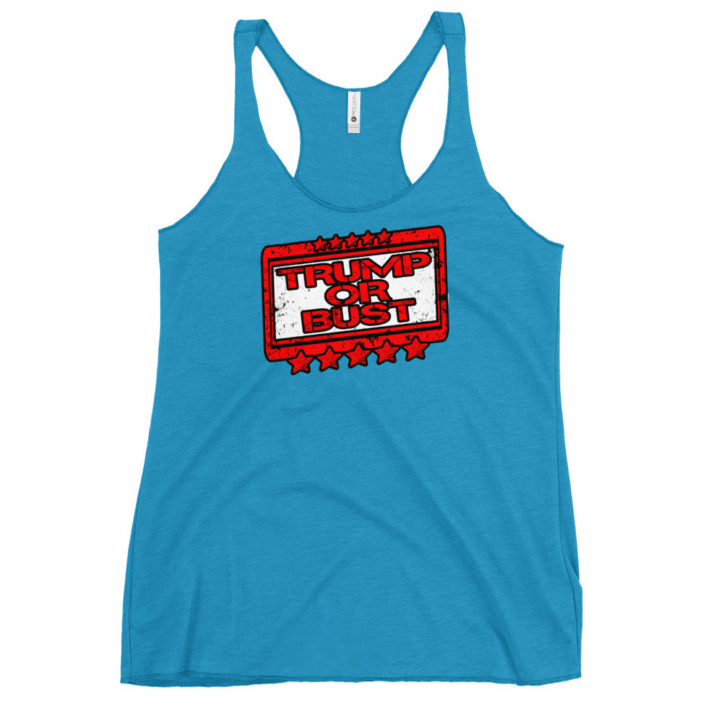 Trump or Bust Women's Racerback Tank