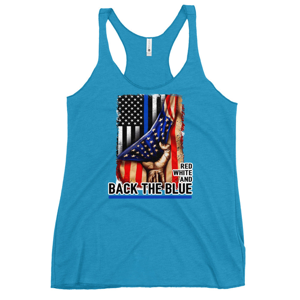 Red White and Back The Blue Women's Racerback Tank