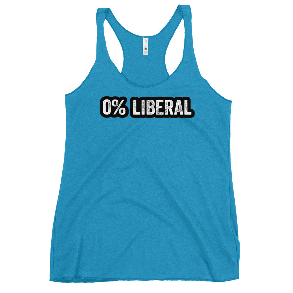 0% Liberal Women's Racerback Tank