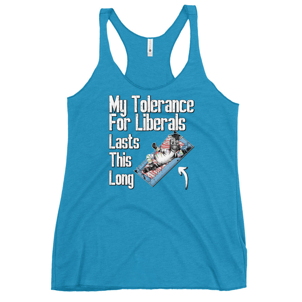 My Tolerance For Liberals Men's classic teeWomen's Racerback Tank