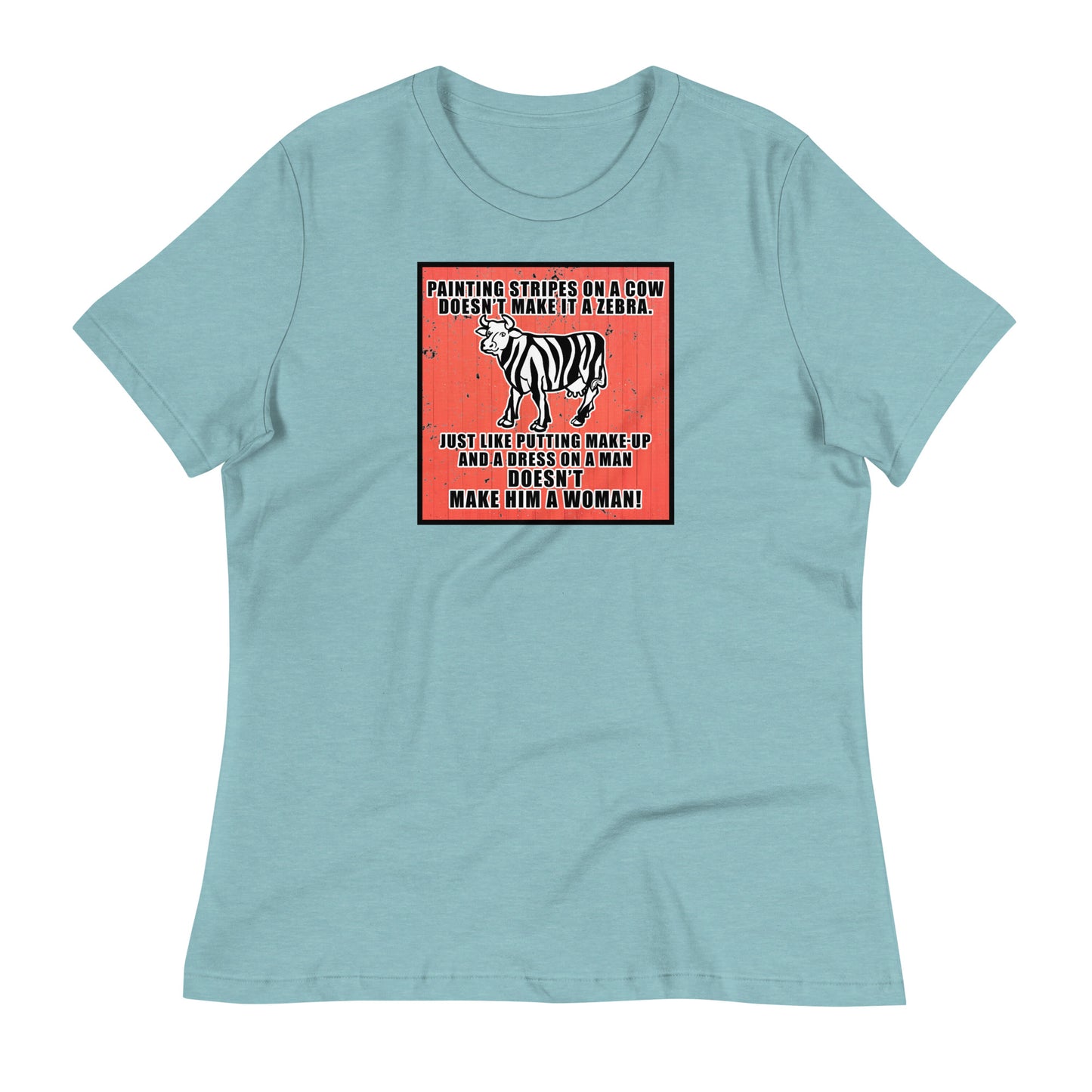 Painting Stripes On A Cow Women's Relaxed T-Shirt