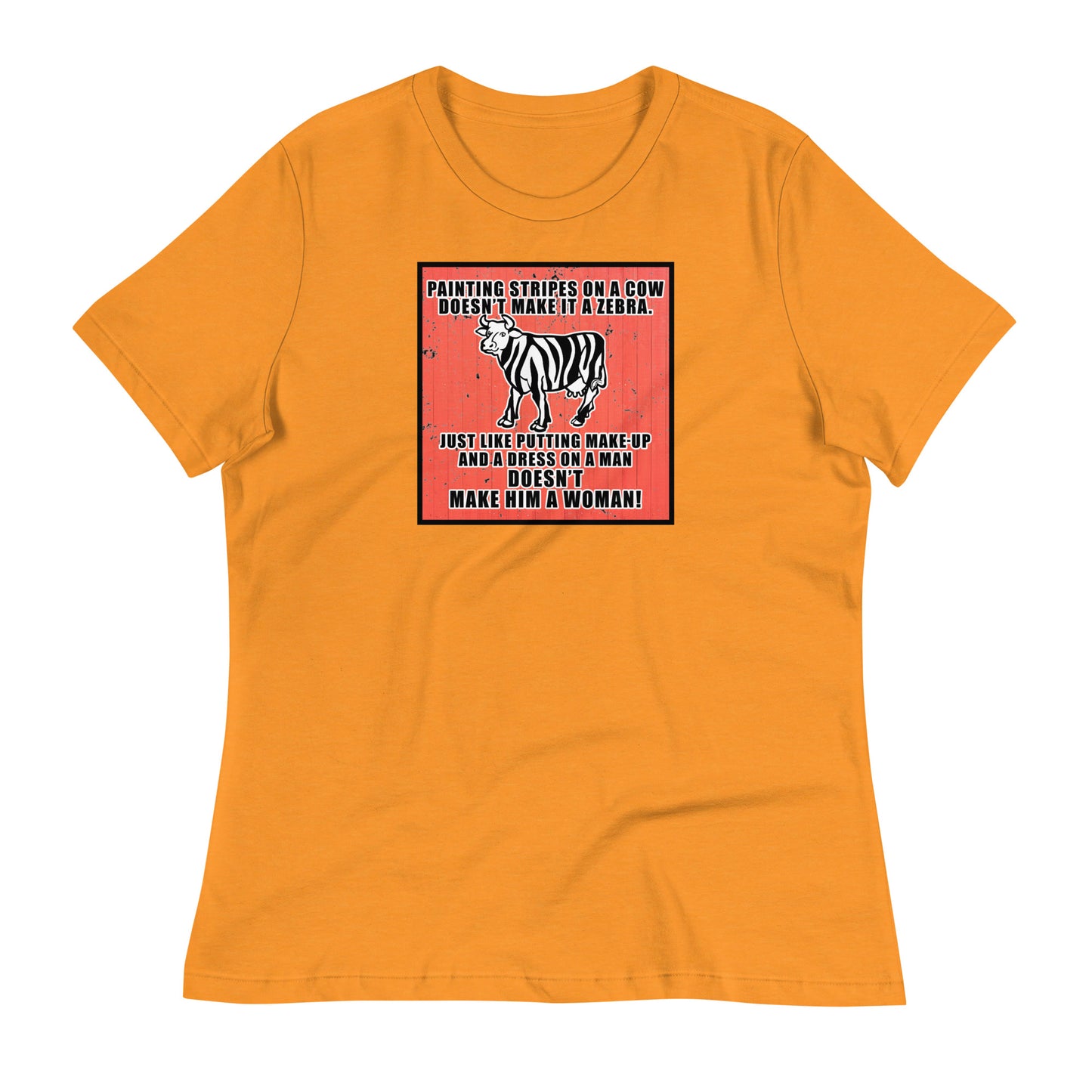 Painting Stripes On A Cow Women's Relaxed T-Shirt