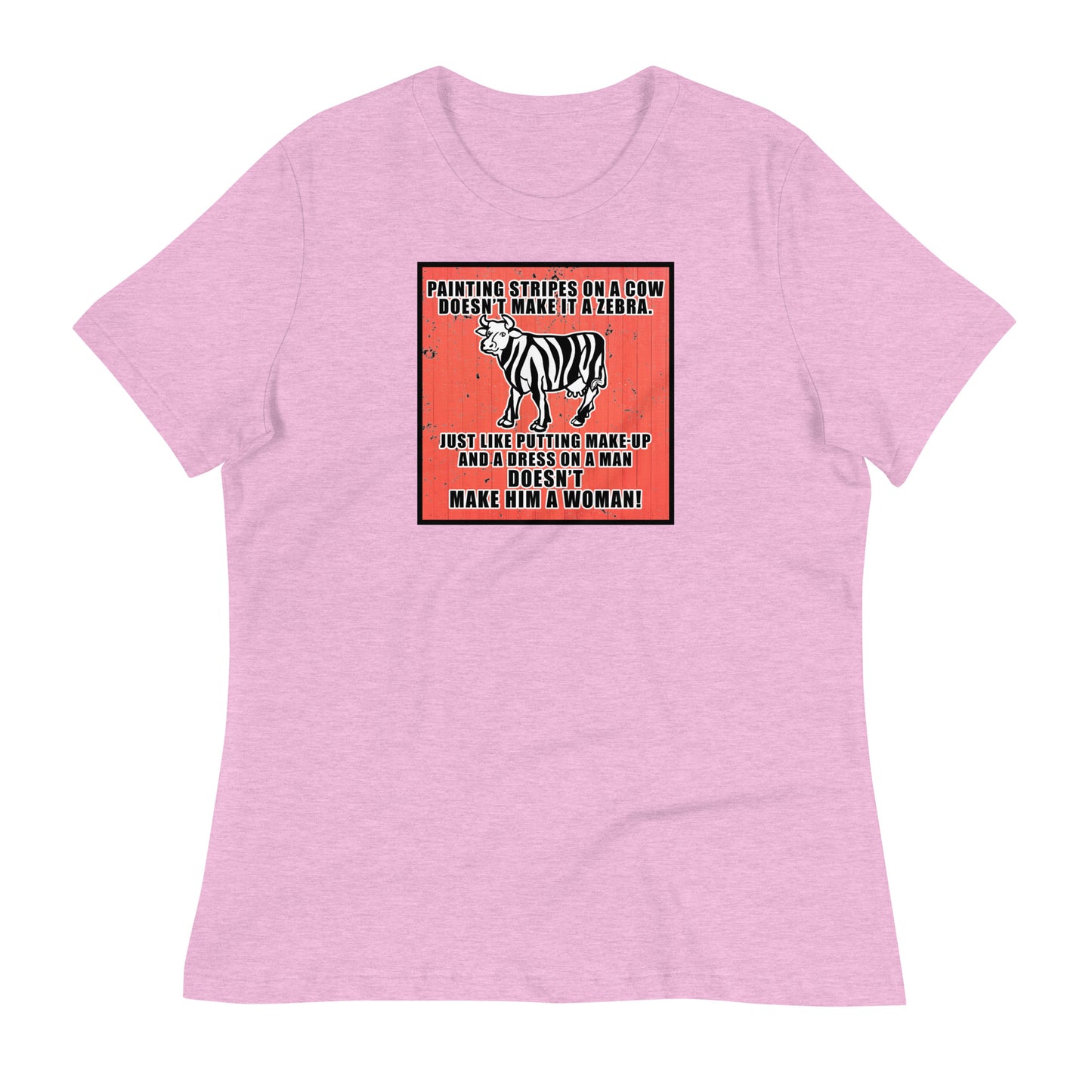 Painting Stripes On A Cow Women's Relaxed T-Shirt