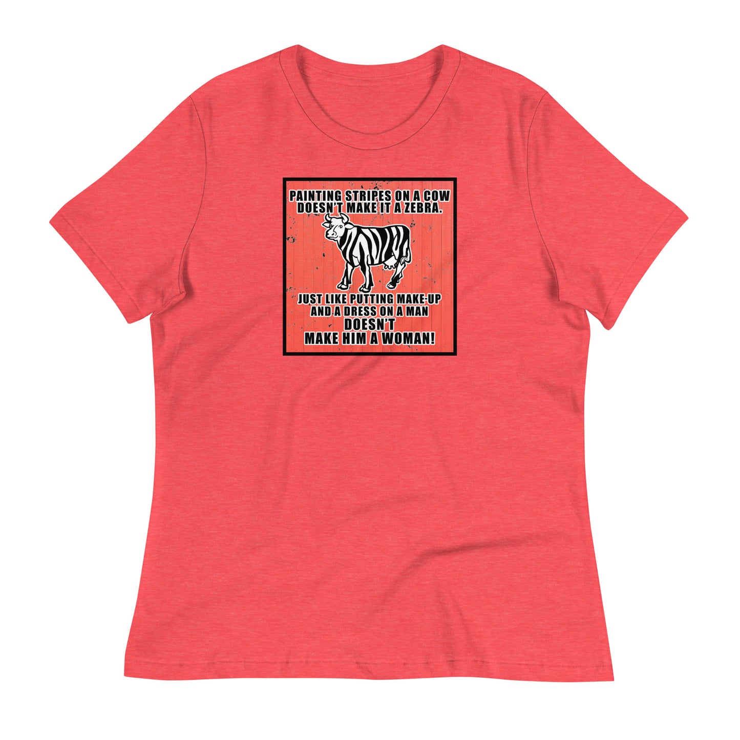 Painting Stripes On A Cow Women's Relaxed T-Shirt