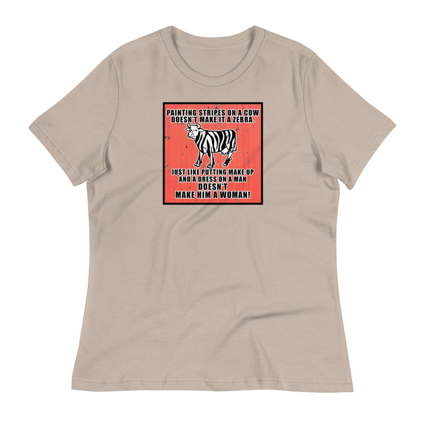 Painting Stripes On A Cow Women's Relaxed T-Shirt