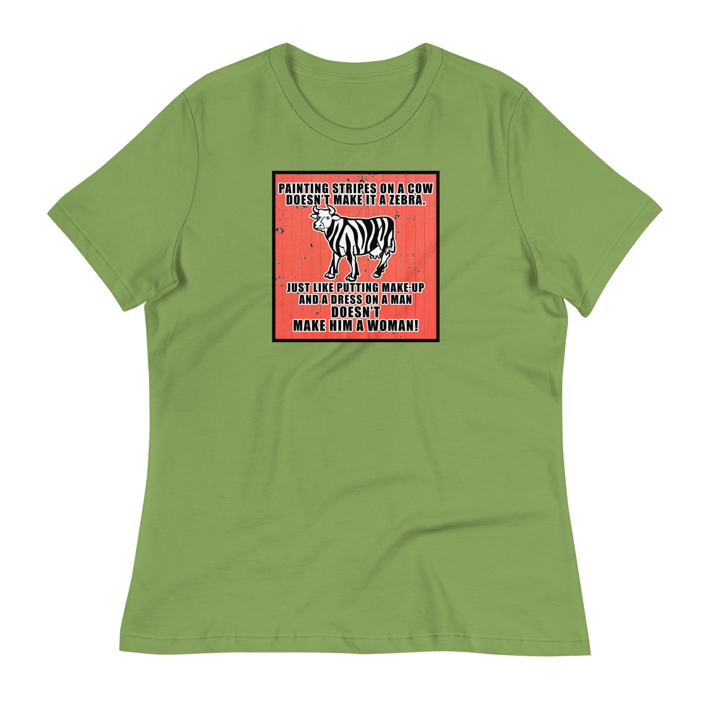 Painting Stripes On A Cow Women's Relaxed T-Shirt