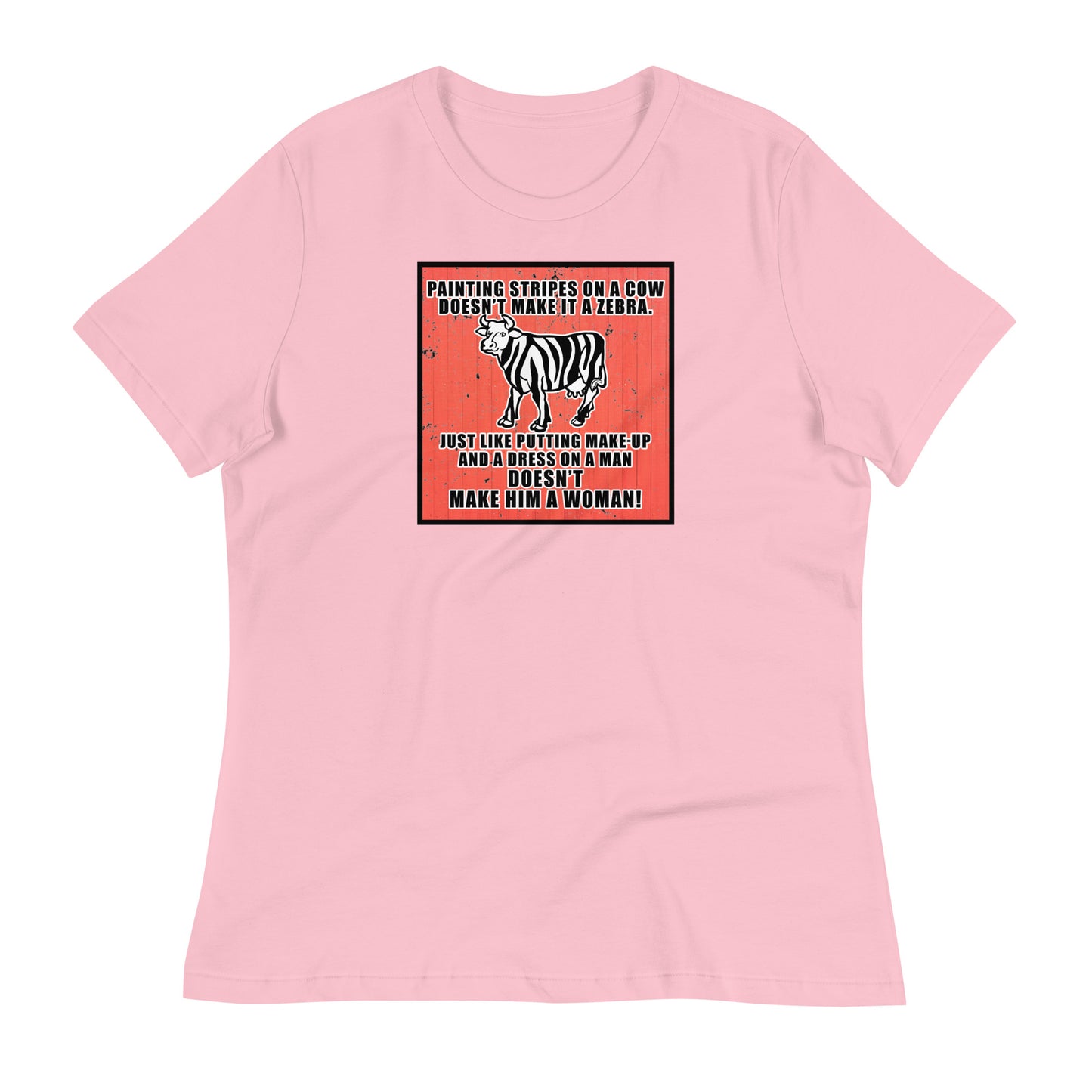 Painting Stripes On A Cow Women's Relaxed T-Shirt