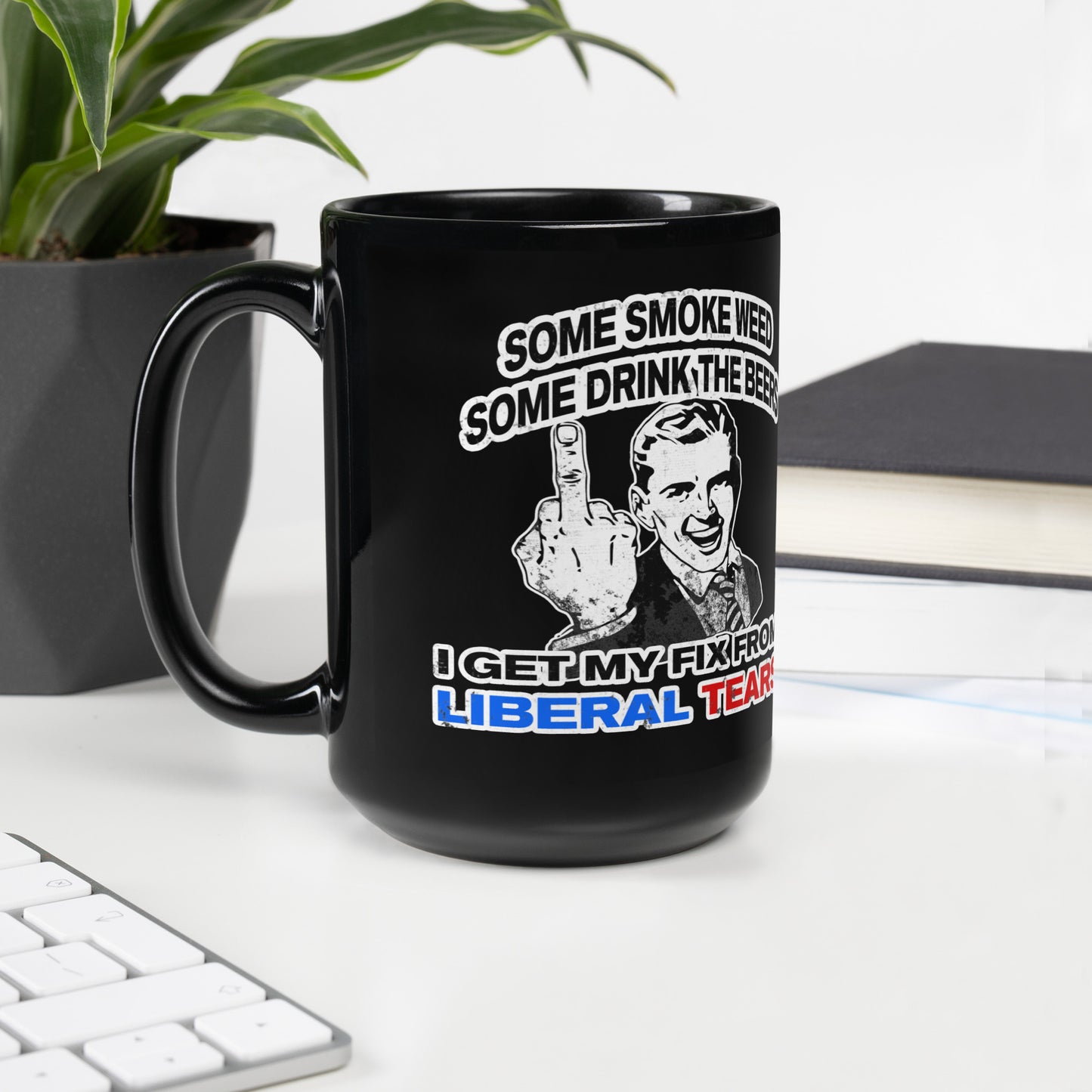 Liberal Tears Black Glossy Mug