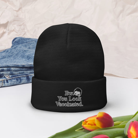 Ew Embroidered Beanie