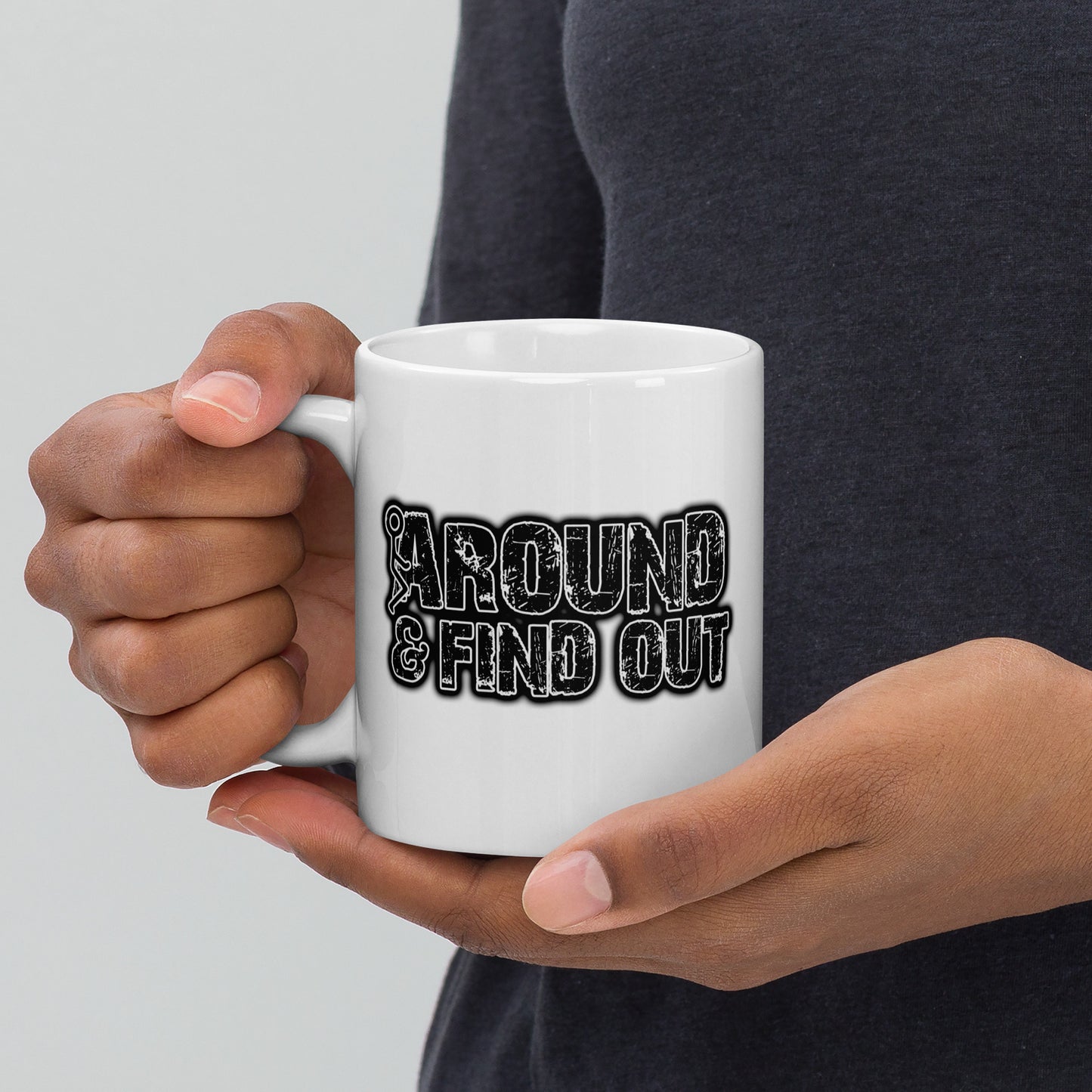 FAFO White glossy mug