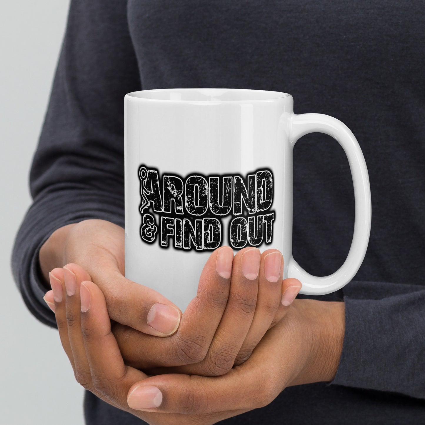 FAFO White glossy mug