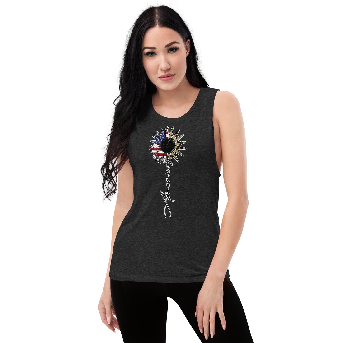 American Sunflower Ladies’ Muscle Tank