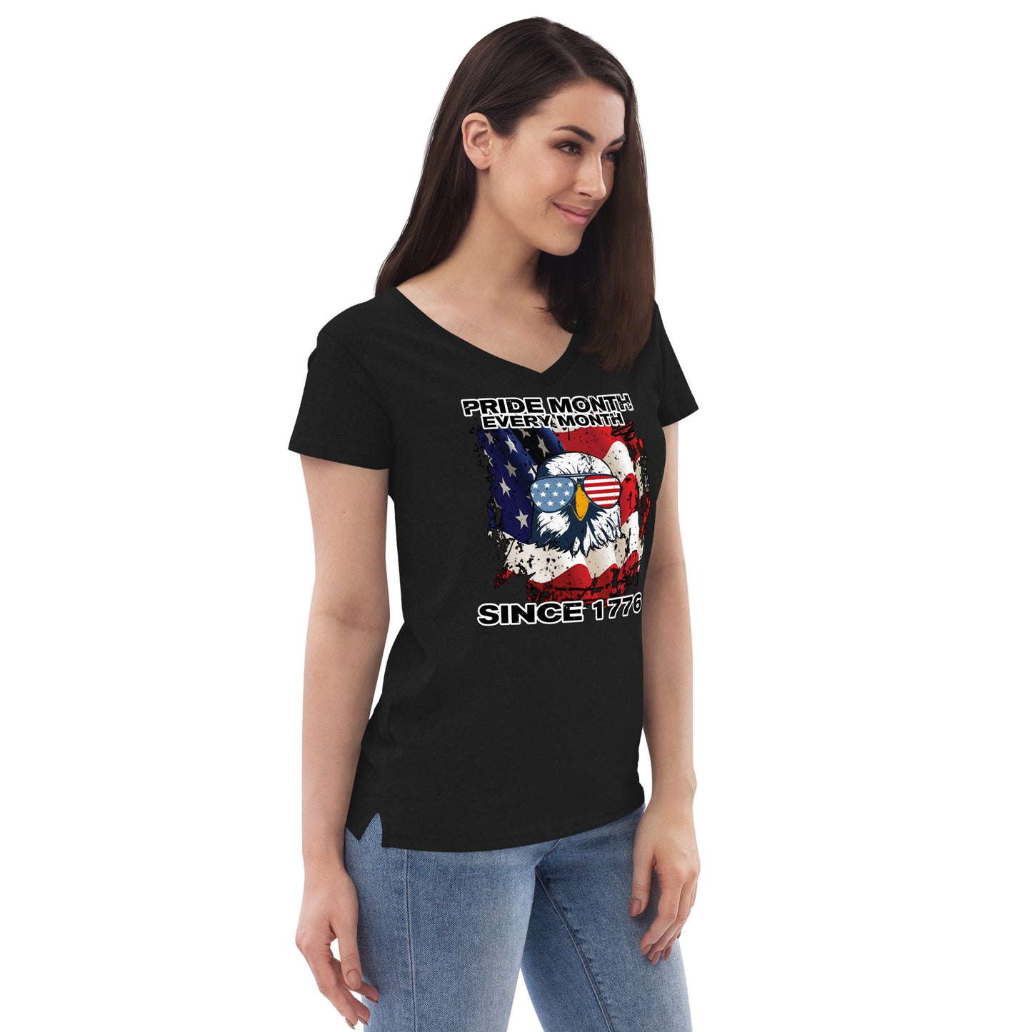 Pride Month Every Month Women’s recycled v-neck t-shirt